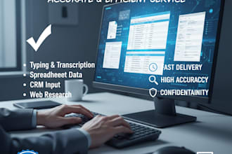 do professional data entry lead generation web research and facebook ads