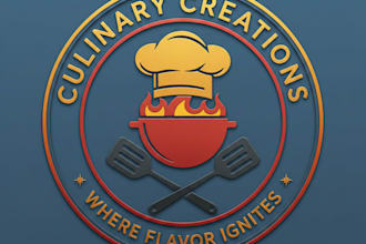 design a delicious and eye catching cooking logo for your brand