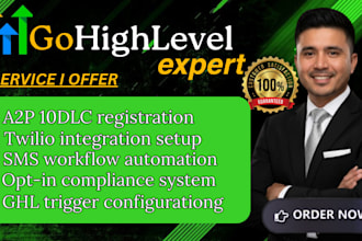 setup go high level a2p 10dlc ghl registration twilio highlevel sms automation