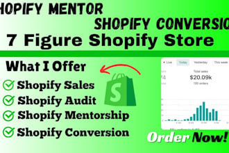 be your shopify mentor,coach, and shopify consultant