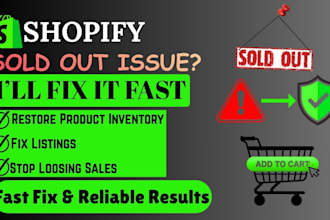 fix and set up sold out products on your shopify store