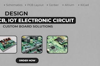 design iot pcb, embedded hardware, schematic and prototype ready board