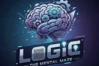 design a creative and challenging logic game logo for your brand