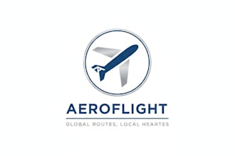 design a modern and professional plane logo for your brand