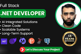 develop dot net core backend, rest apis, sql  server database