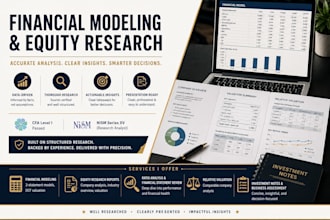 do equity research, financial modeling and company valuation analysis