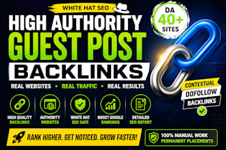 do whitehat seo backlinks dofollow high authority off page link building service