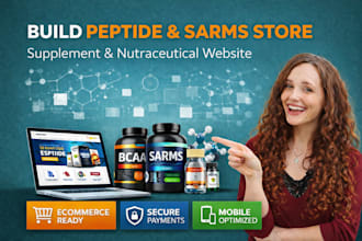 build peptide, sarms supplement and nutraceutical store website