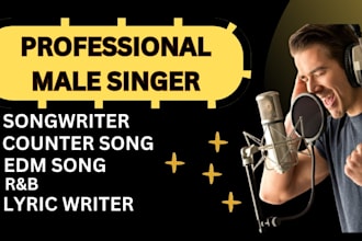 be a vocalist, lyricist, christian songwriter, country pop male singer