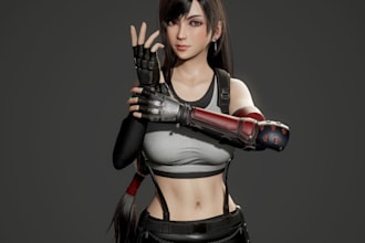 rig 3d model, vrchat, warudo, vtube, vroid model, koikatsu, mmd,arkit blendshape