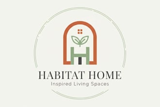 design a modern and elegant interior design logo for your brand