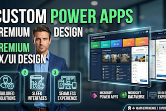 develop custom power apps canvas app with premium UX UI