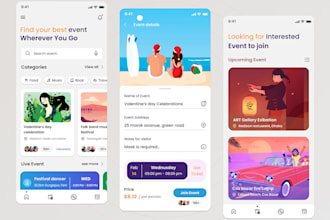 develop event booking app, event app, event rental app, hotel booking app