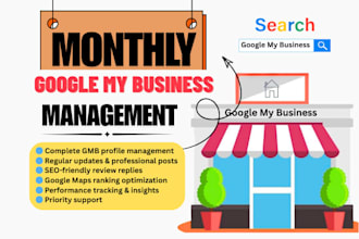 monthly google my business management, optimization