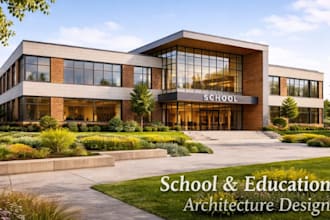 design stunning architectural design for your school, education centre, office