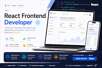 build a modern responsive react website or frontend UI