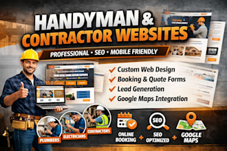 create converting handyman website for plumbers electricians and contractors
