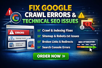 fix technical SEO crawl and indexing errors for better google ranking