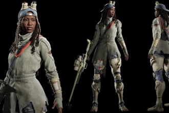 realistic 3d game character 3d game assets stylized 3d character model for game