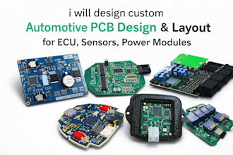 design custom automotive pcb design and layout for ecu, sensors, power modules
