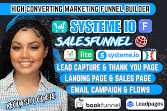 build landing page on systeme io email campaign on ghl, mailerlite book funnel