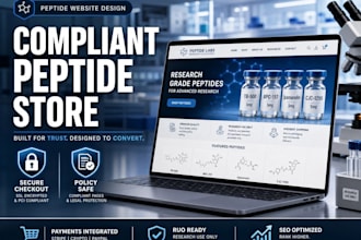 build fda compliant peptide website research chemical store payments odoo erp