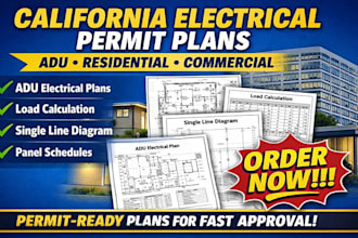 california electrical permit plans for adu and commercial ca
