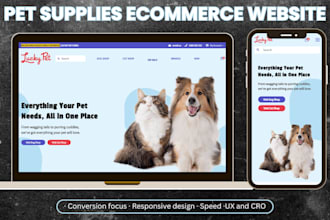 design pet shopify store, pet website, pet supplies website, pet food store