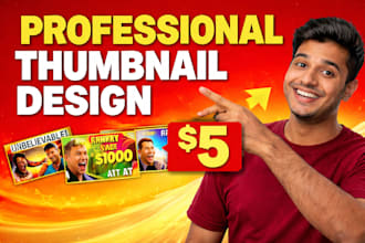 design professional and clickable youtube thumbnail