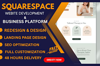 create a custom squarespace online store or business website