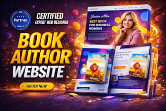 design a professional author website, book website or ebook website