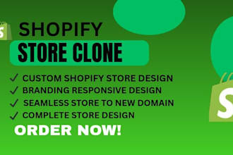create or clone a professional shopify dropshipping store