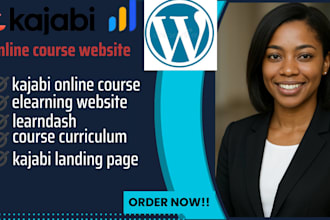 kajabi website design, learndash lms wordpress elearning site for coaches