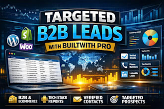 generate targeted b2b leads using builtwith pro