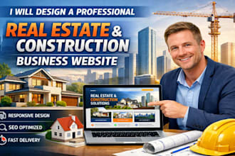 design a professional real estate and construction business website