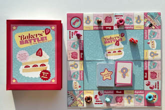 design board game and card game illustration, poker card, deck and rule book art