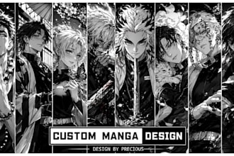 draw nsfw comic book, doujin manga, ghraphic novel and sfw comic page