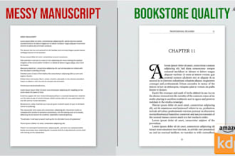 create a bookstore quality layout for kdp paperback and ebook