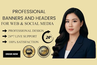 design awesome banner or header for social media or website