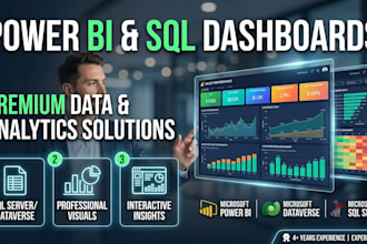 build professional power bi dashboards with sql server or dataverse