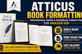 format your book professionaly using atticus for amazon KDP and ebook publishing