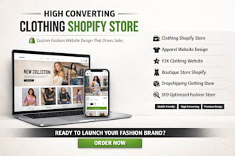 design shopify clothing store, clothing website, fashion website, y2k website