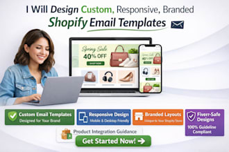 design custom responsive branded shopify email templates