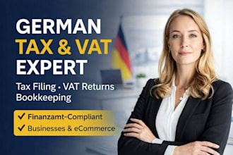 handle german tax filing, vat returns, corporate and income tax bookkeeping