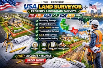 usa tx fl ga ca ar nc nj wg land surveyor property and boundary surveys