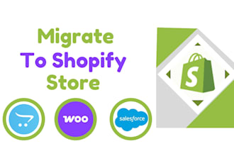 migrate wordpress magento prestashop salesforce opencart wix migrate to shopify