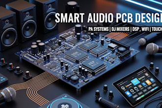 develop smart audio pcb design, pa systems, dj mixers, dsp, wifi, touch UI,