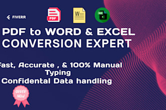 do professional PDF to word or excel conversion