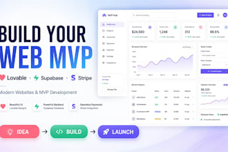 build a lovable website or mvp with supabase and stripe