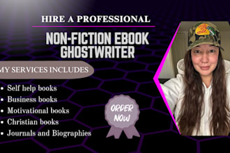 be a professional ghostwriter for self help memoir journals nonfiction ebooks